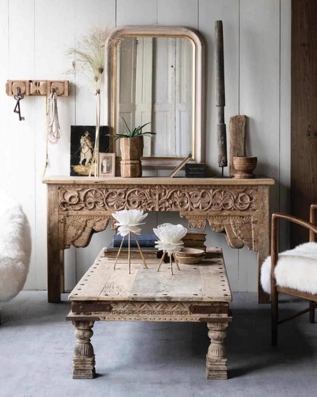 Linden Architectural Salvage Console Table - Reclaimed Wood Furniture - Hello Norden