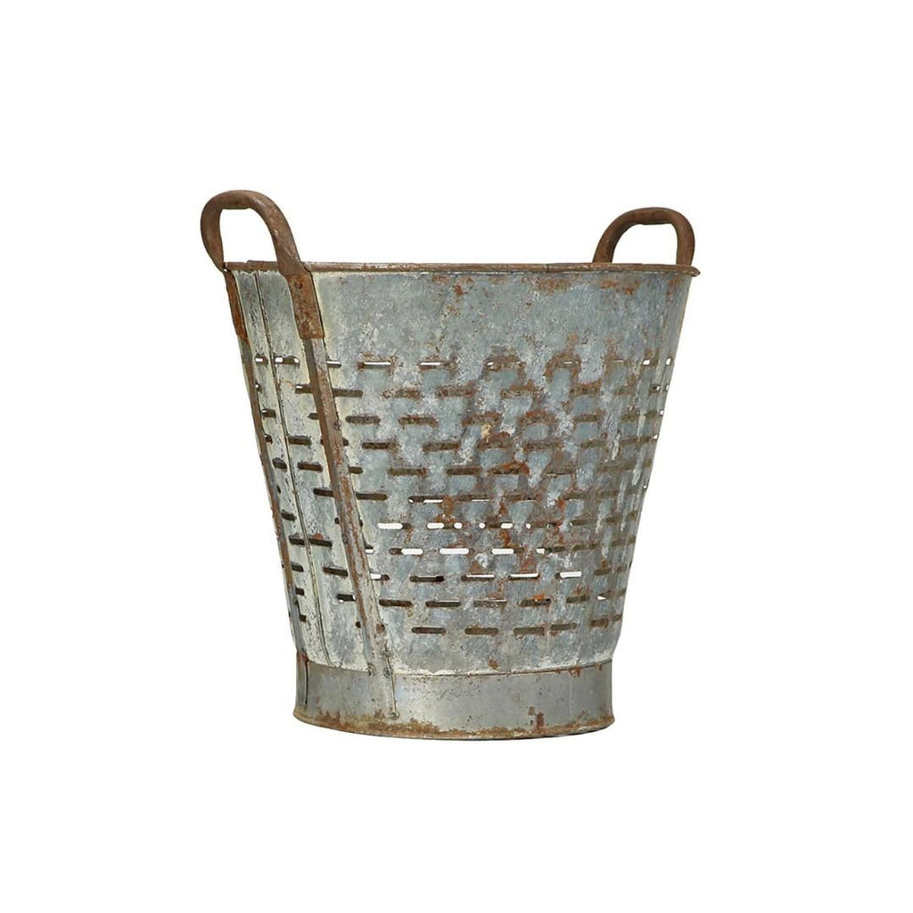 Vintage Metal Mesh Harvest Bucket - Planters & Pots - Hello Norden