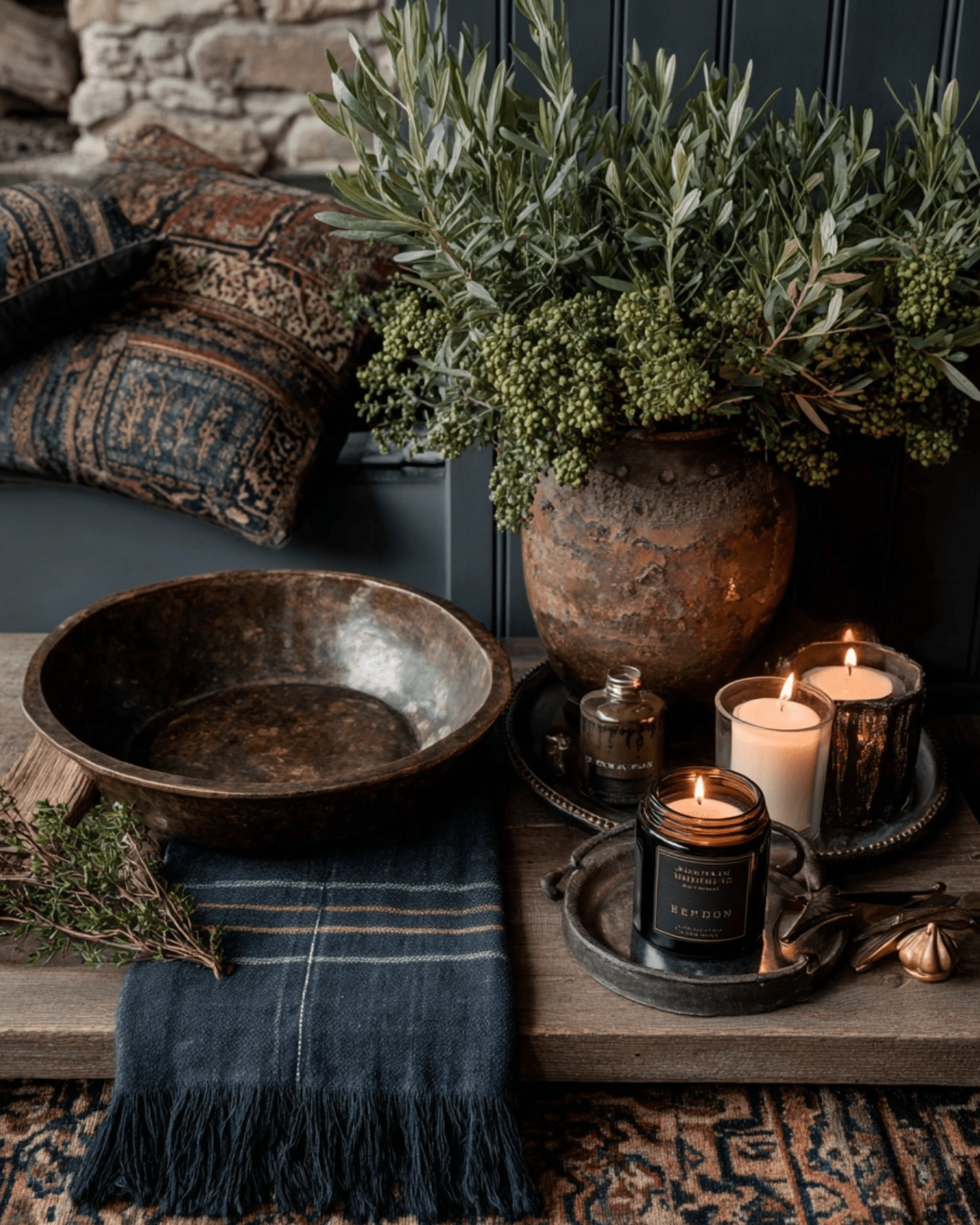 Vintage Shallow Wood Bowls - Bowls - Hello Norden