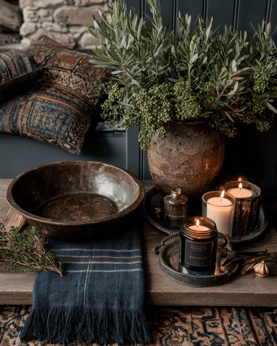 Vintage Shallow Wood Bowls