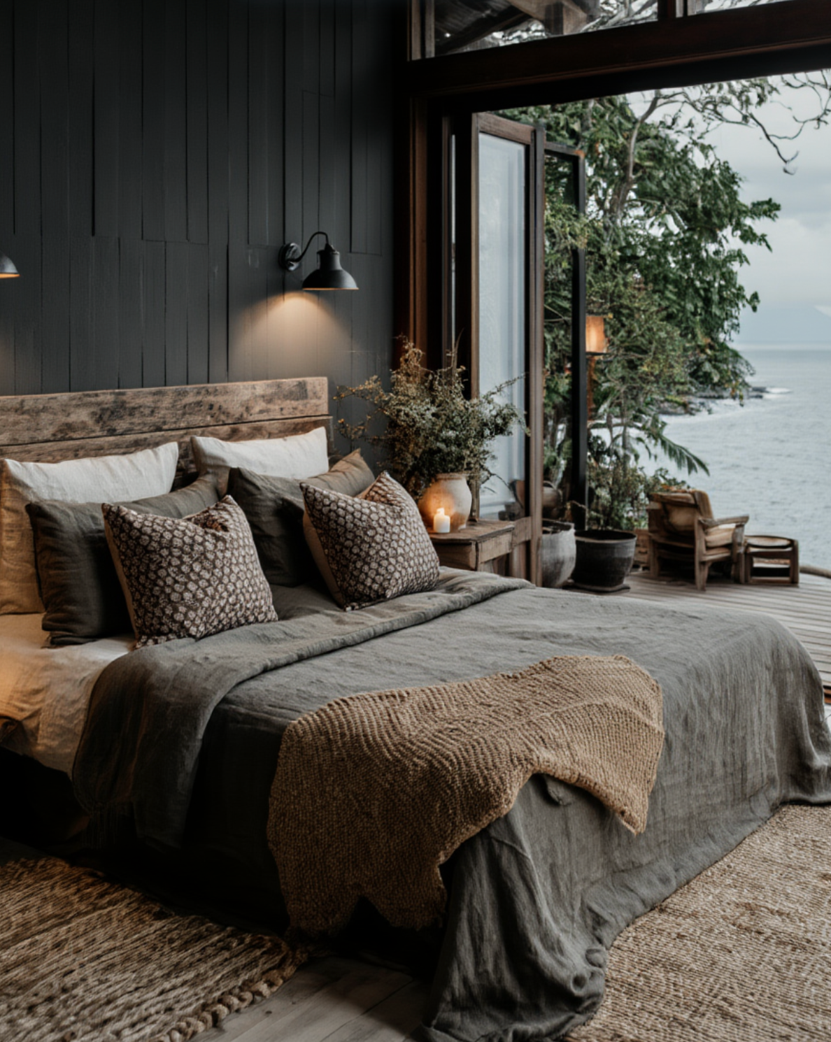 vintage floral linen deep burgundy throw pillow 22" down feather insert Hello Norden modern floral