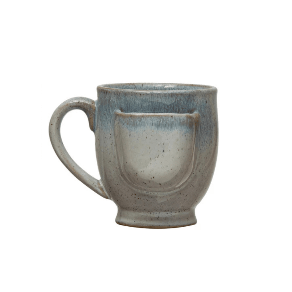 Von Stoneware Mug with Tea Bag Holder - Glassware & Mugs - Hello Norden