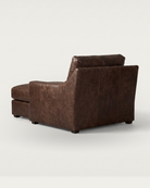 living room custom furniture modern mountain leather chaise Hello Norden - Wilhelm Double Chaise Lounge in St Croix Toasted Coco leather