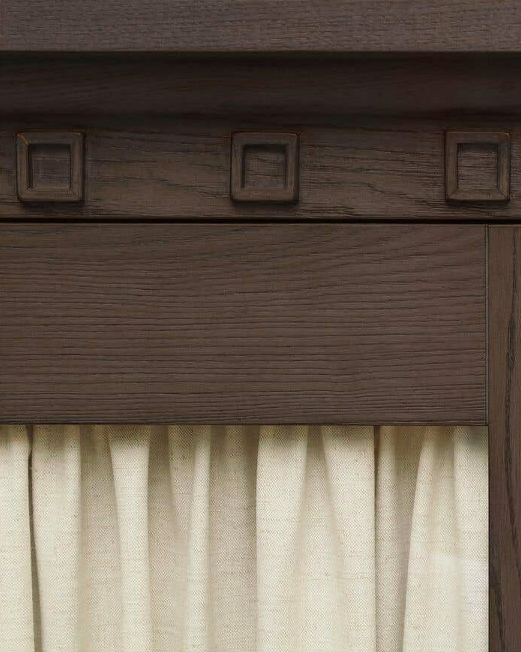 living room furniture modern mountain frame and door frame: solid ash cabinet Hello Norden - Olav Tall Cabinet Dark, detail view