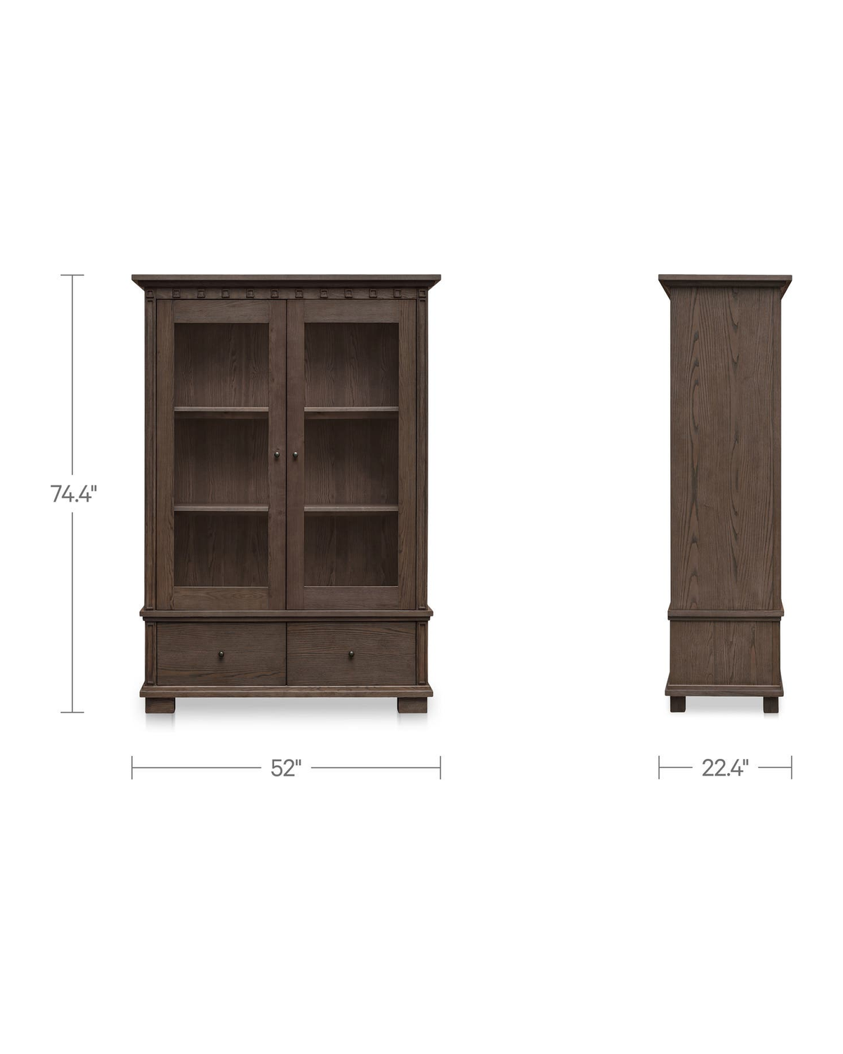 living room furniture modern mountain frame and door frame: solid ash cabinet Hello Norden - Olav Tall Cabinet Dark, dimensions