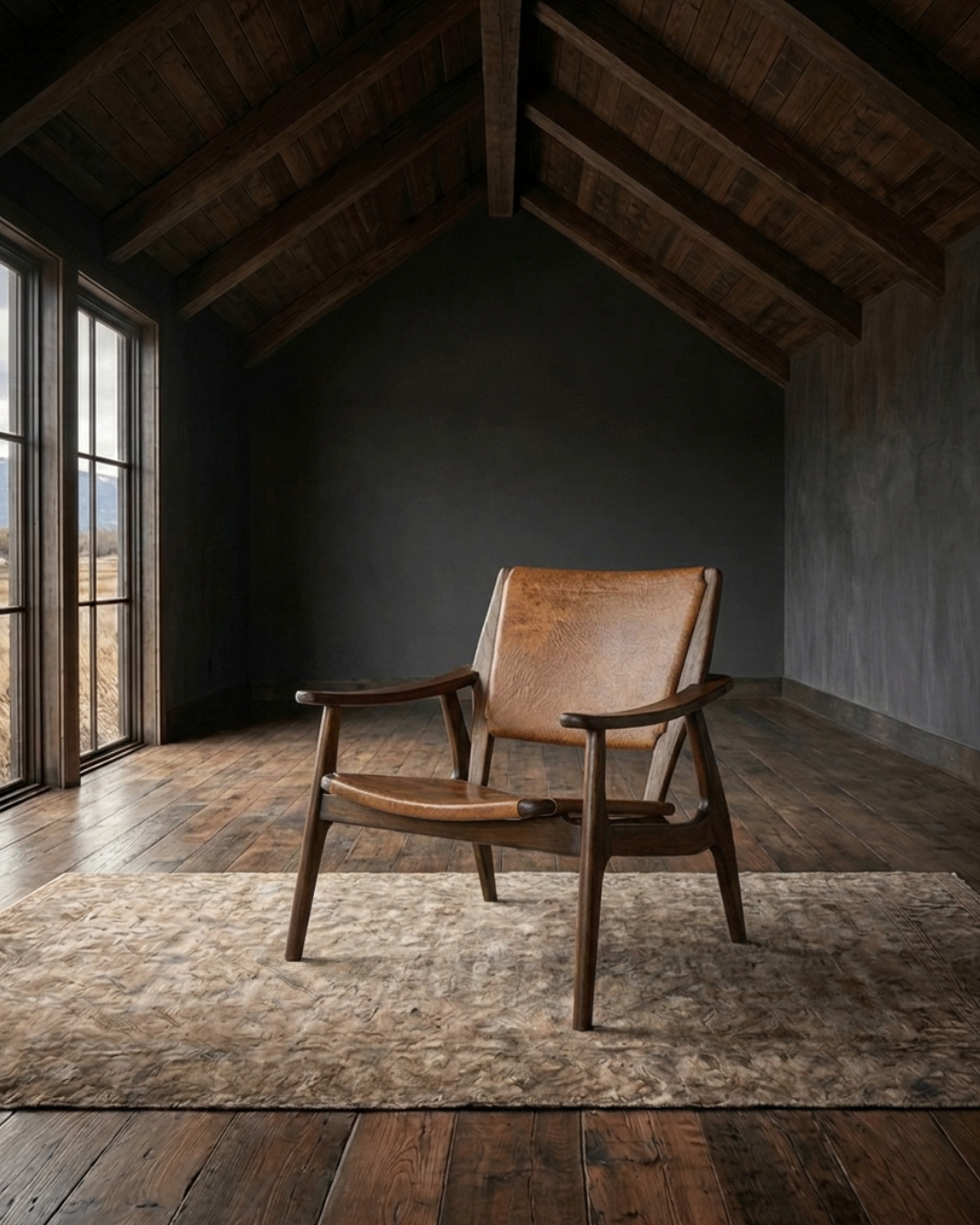 Vendela Leather Accent Chair - Lounge Chairs - Hello Norden