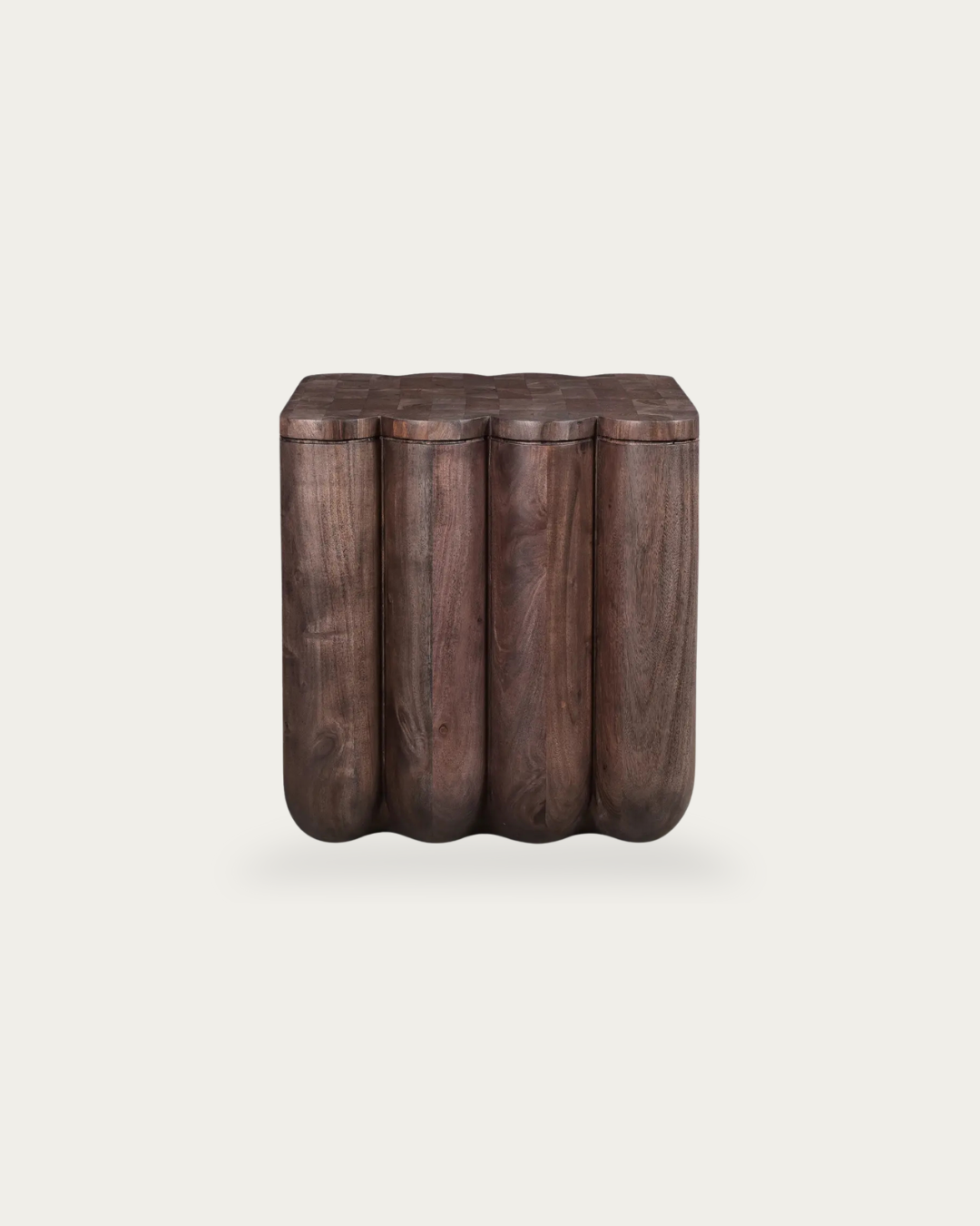 Bo Walnut Fluted End Table - Side Tables - Hello Norden