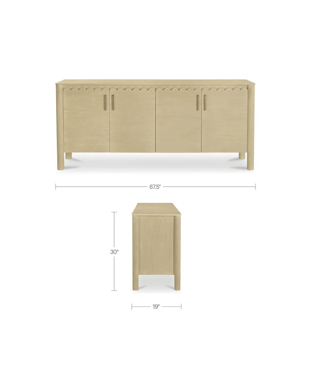 Sadie Scalloped Sideboard - Cabinets & Storage - Hello Norden