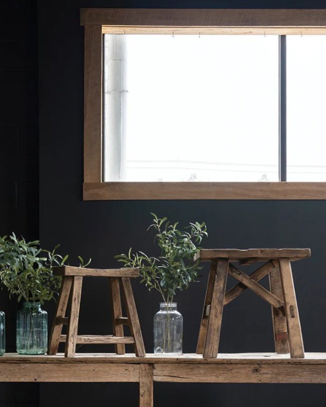 Karmina Reclaimed Wood Stool - Stools & Benches - Hello Norden