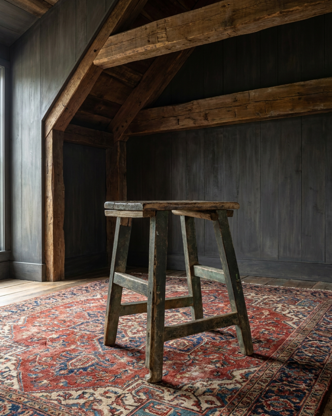 Vintage Painted Stool - Stools & Benches - Hello Norden