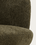 dining room furniture modern mountain woven chenille fabric dining chair Hello Norden - Ragna Swivel Dining Chair, detail view