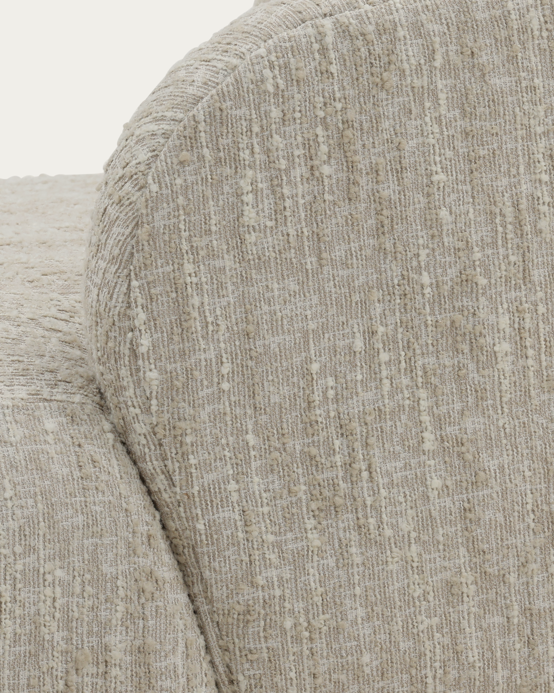 living room furniture modern mountain textured boucle fabric chaise Hello Norden - Yngvar Chaise, detail view
