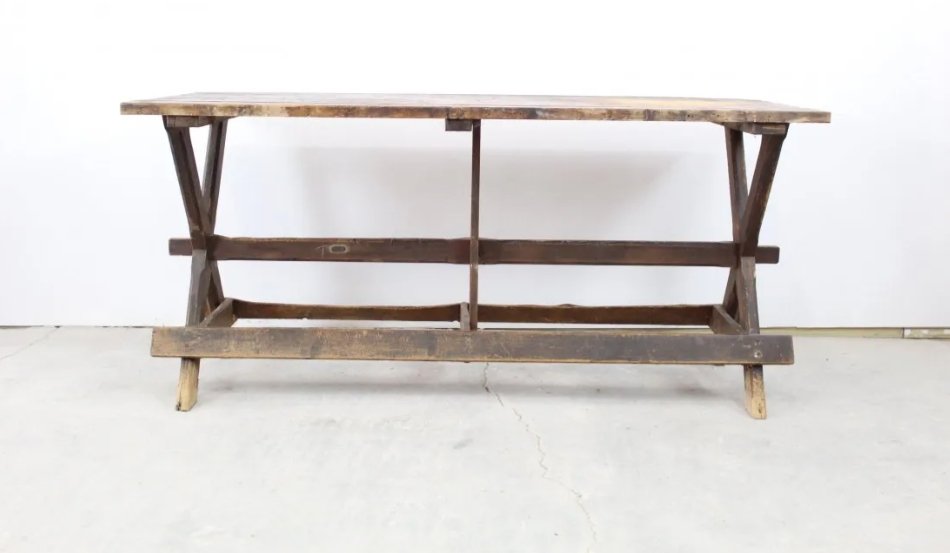 Antique Trestle Table - Counter Height - Tables - Hello Norden