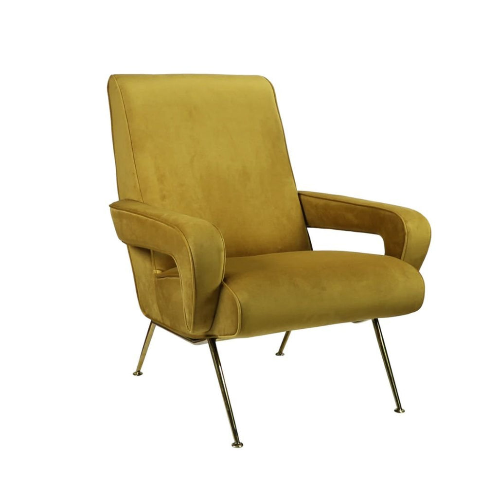 Astrid Velvet Lounge Chair - Arm Chairs, Recliners & Sleeper Chairs - Hello Norden