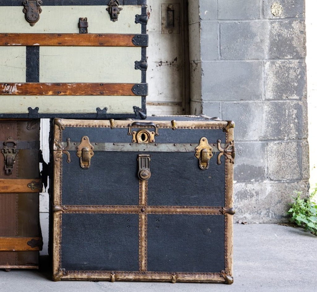 Black Antique Trunk - Home & Garden > Decor > Trunks - Hello Norden