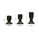 Black Stoneware Taper Candle Holder - Candle Holders - Hello Norden