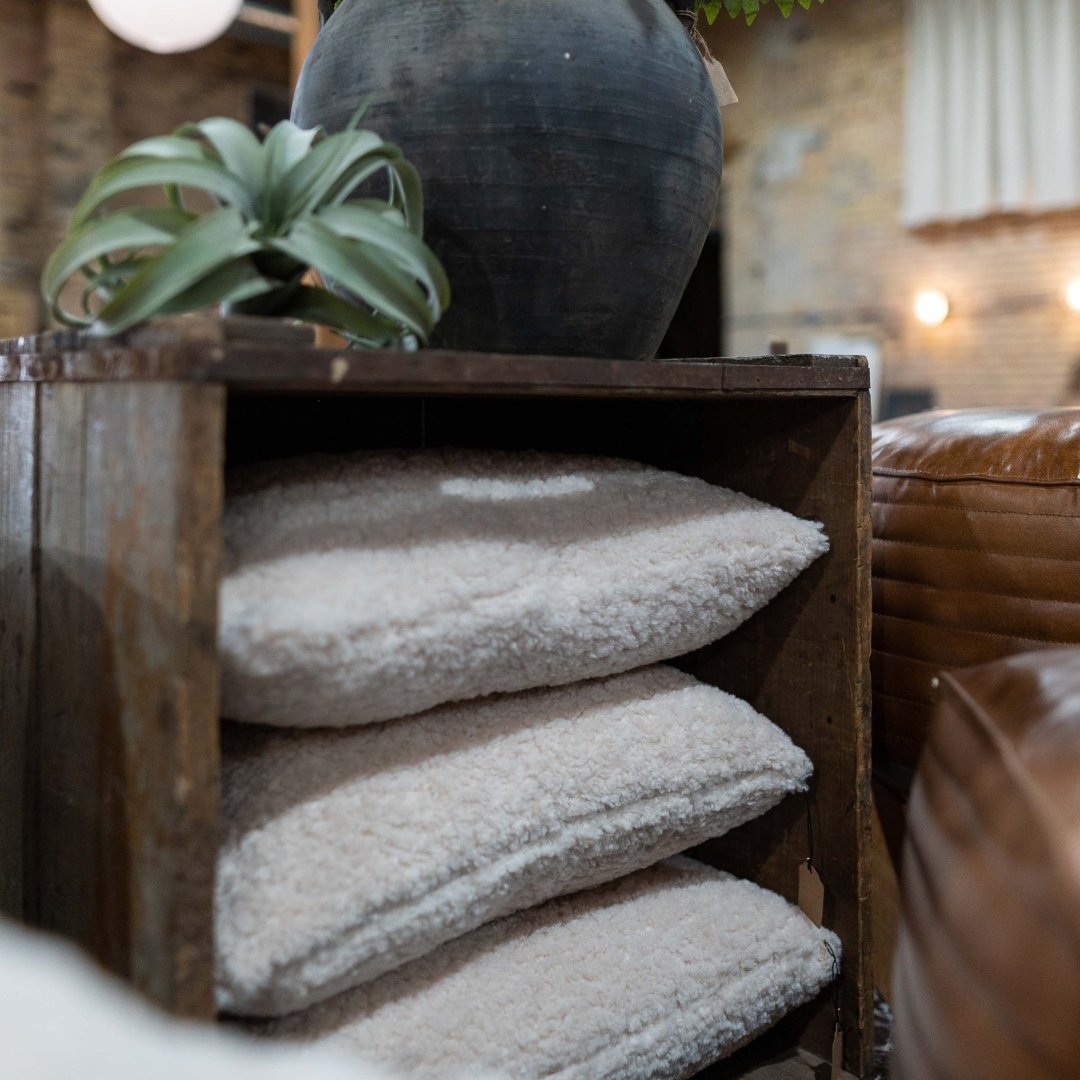Boucle Faux Fur Throw Pillows - Throw Pillows - Hello Norden