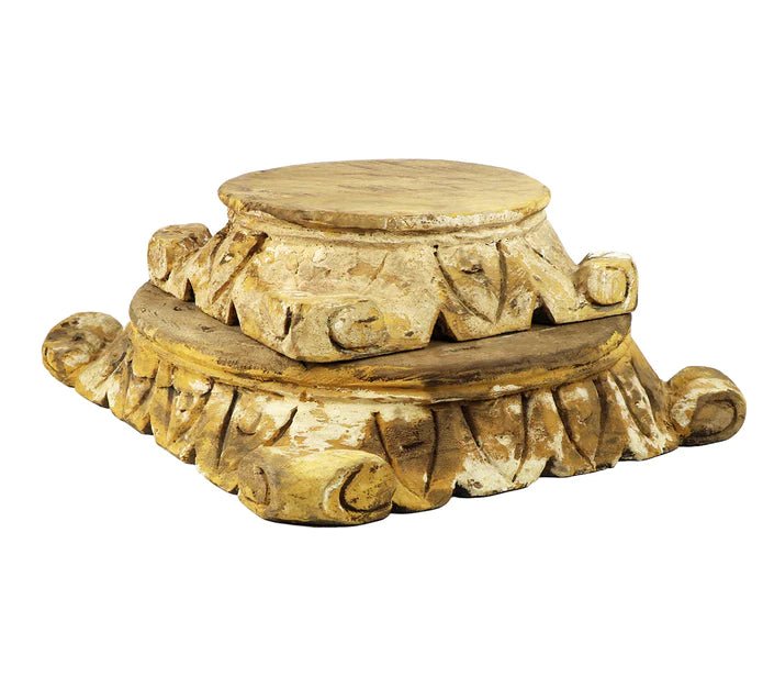 Carved Pillar Base - Sculptures & Statues - Hello Norden