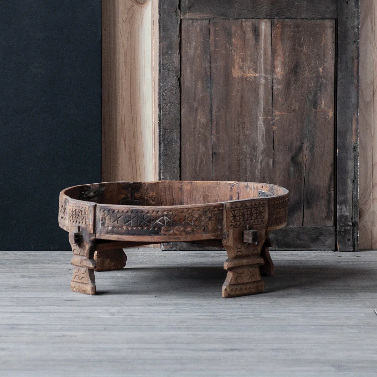 Carved Village Grinding Table - Decorative Objects - Hello Norden