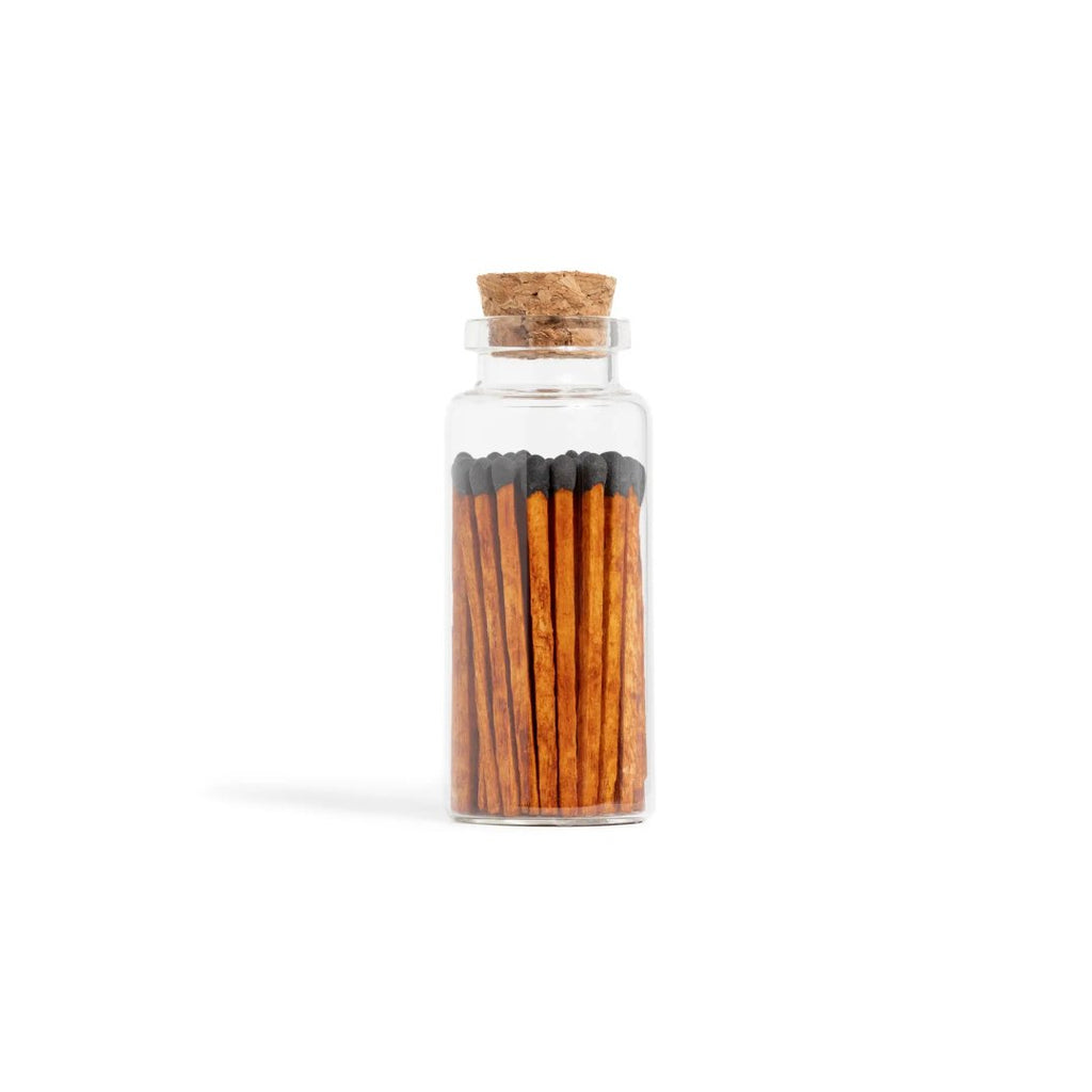 Colorful Matches in Medium Glass Corked Vial - Apothecary Accessories - Hello Norden