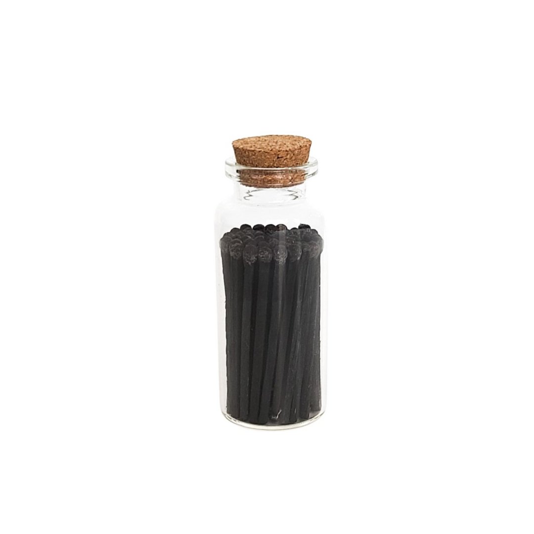 Colorful Matches in Medium Glass Corked Vial - Apothecary Accessories - Hello Norden