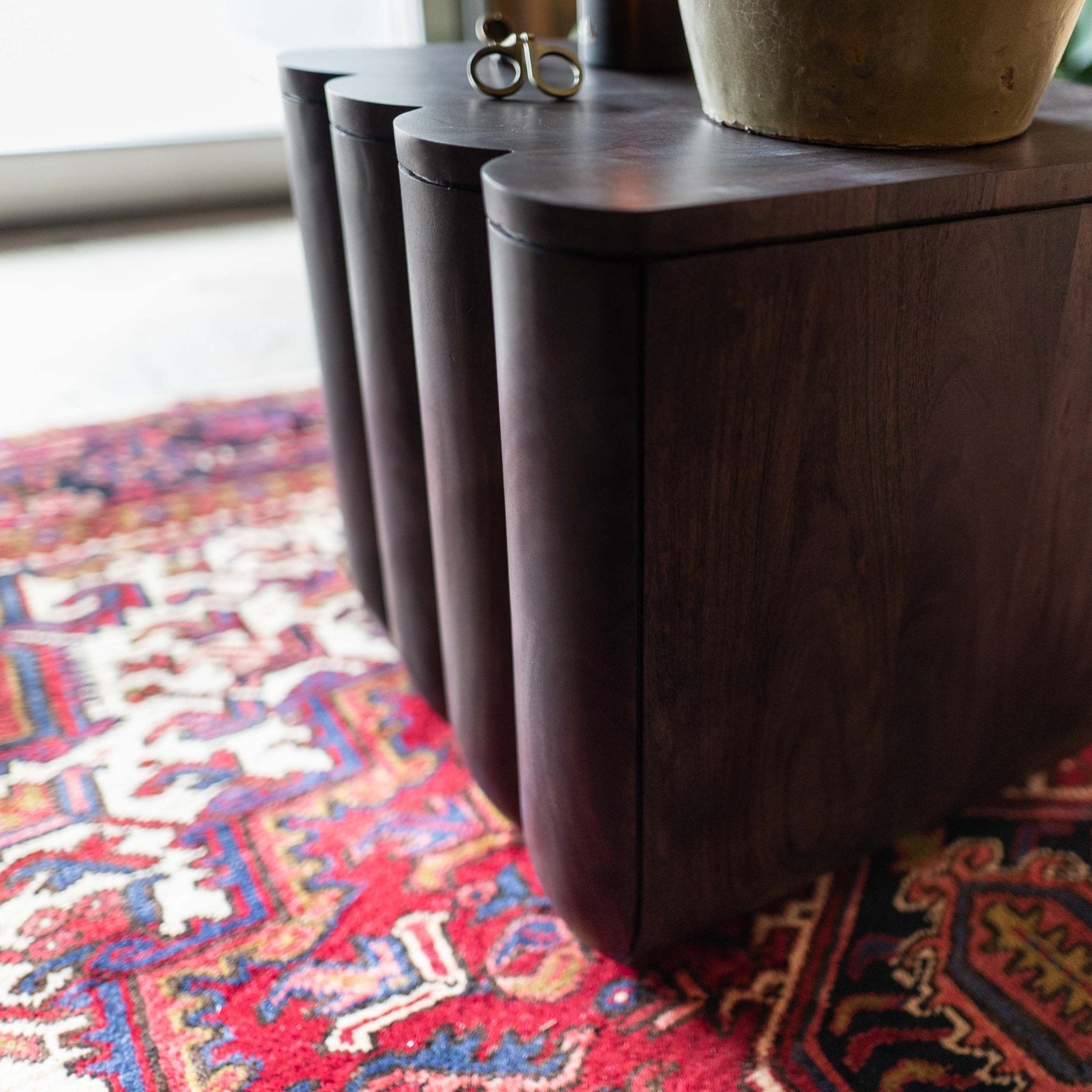 Bo Walnut Fluted End Table - Side Tables - Hello Norden