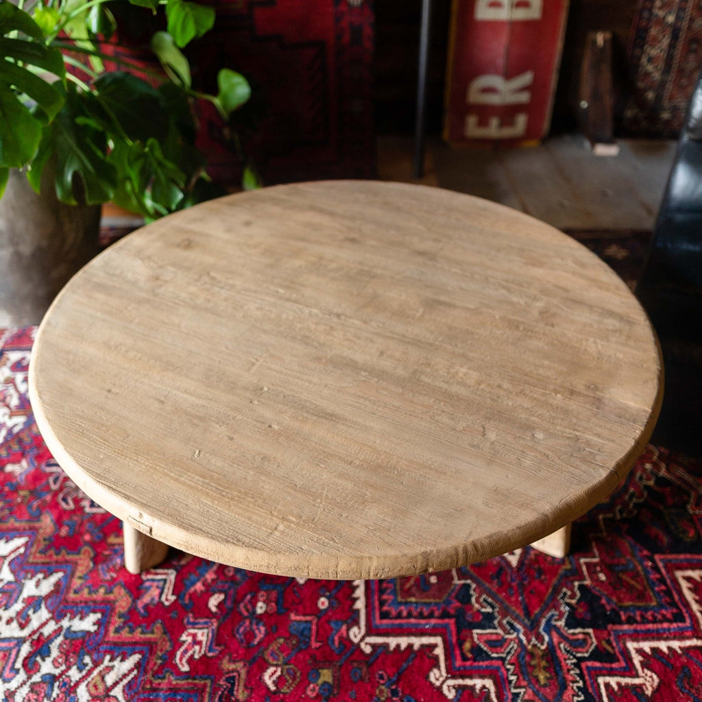 Ebba Reclaimed Elm Round Coffee Table - Coffee Tables - Hello Norden