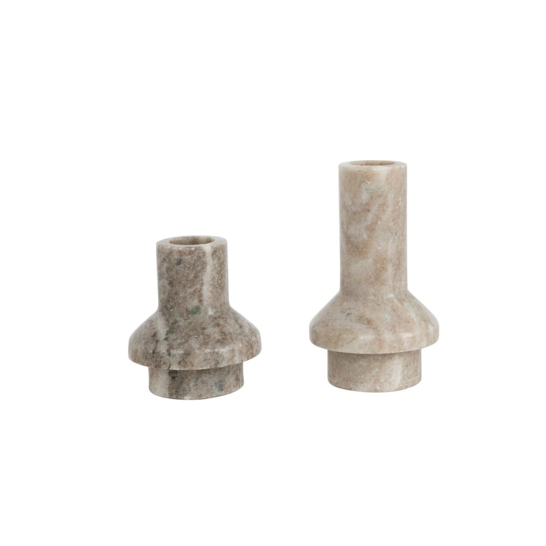 Edna Marble Taper Holder - Candle Holders - Hello Norden