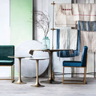 Ester Brass and Marble Dining Table - Tables - Hello Norden