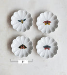 Fluted Stoneware Catchall Dish with Insect Motif - Decorative Bowls - Hello Norden