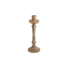 Heith Hand-Carved Mango Wood Taper Holder - Candle Holders - Hello Norden
