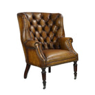 Hilda Brown Leather Tufted Chair - Arm Chairs, Recliners & Sleeper Chairs - Hello Norden