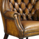 Hilda Brown Leather Tufted Chair - Arm Chairs, Recliners & Sleeper Chairs - Hello Norden