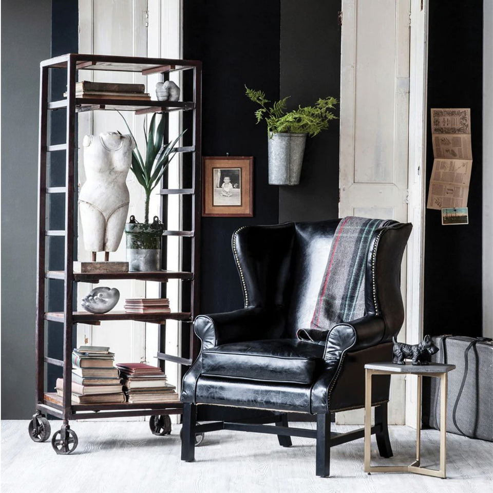 Holmes Wingback Leather Chair