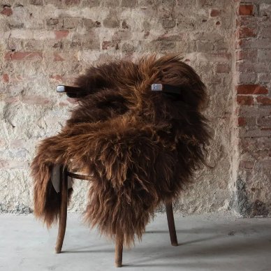 Icelandic Sheepskin Throw Rug - Natural Rust Brown - Rugs - Hello Norden
