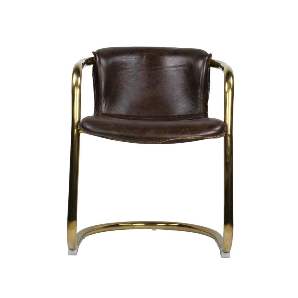 Ingma Brass Leg Dining Chair - Dining Chairs - Hello Norden