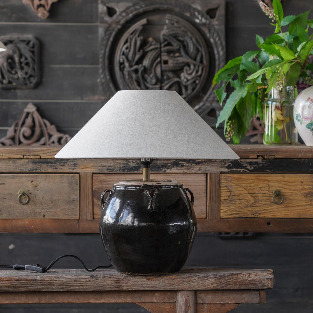 Lamont Glazed Pot Table Lamp - Table Lamp - Hello Norden