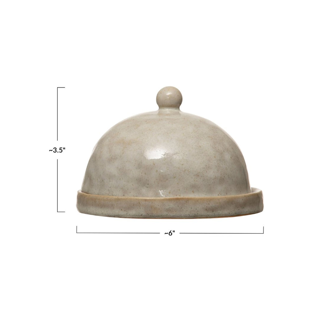 Linsa Domed Stoneware Butter Dish - Dinnerware - Hello Norden