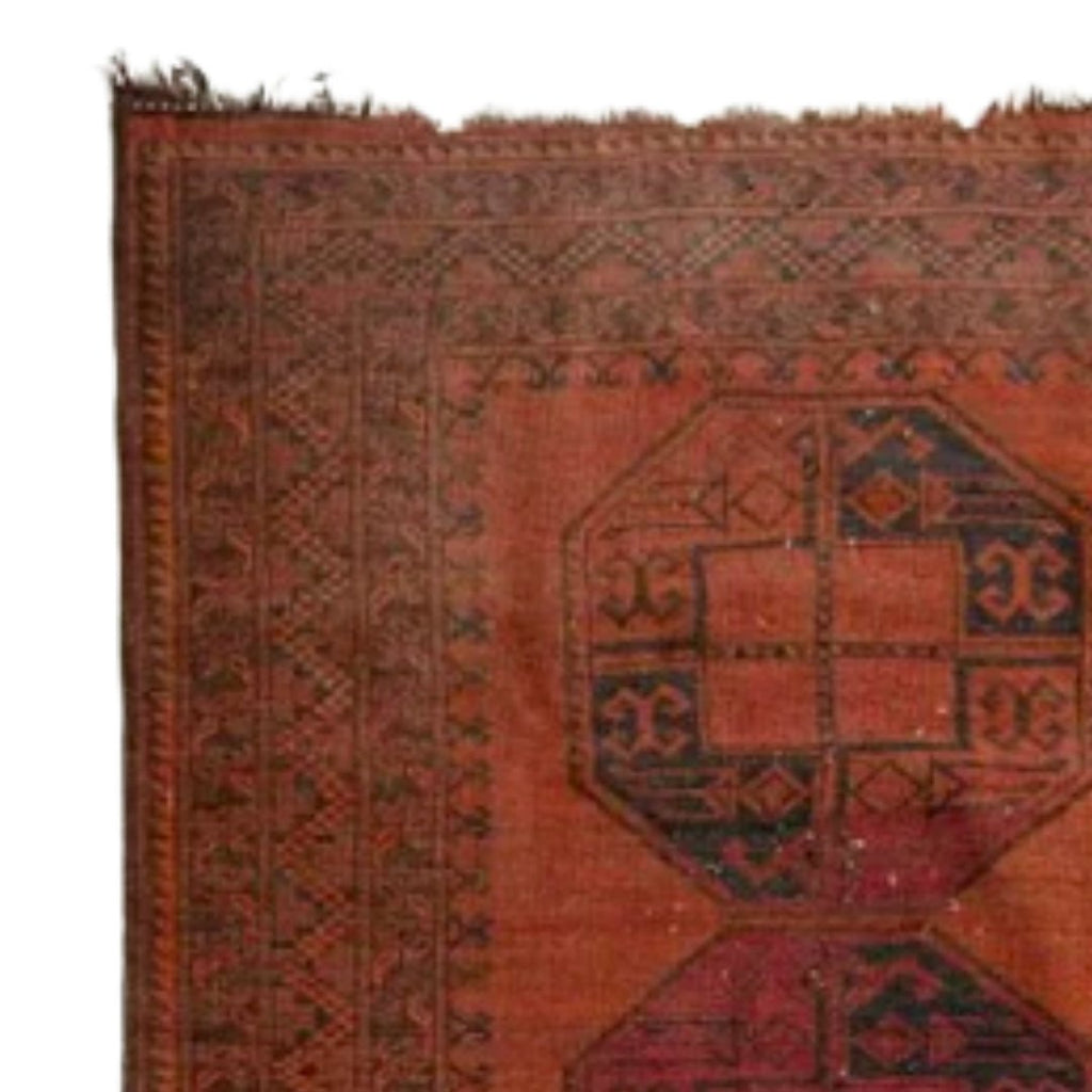 Loki : Vintage Turkoman Wool Rug. 7'x3'10" - Rugs - Hello Norden