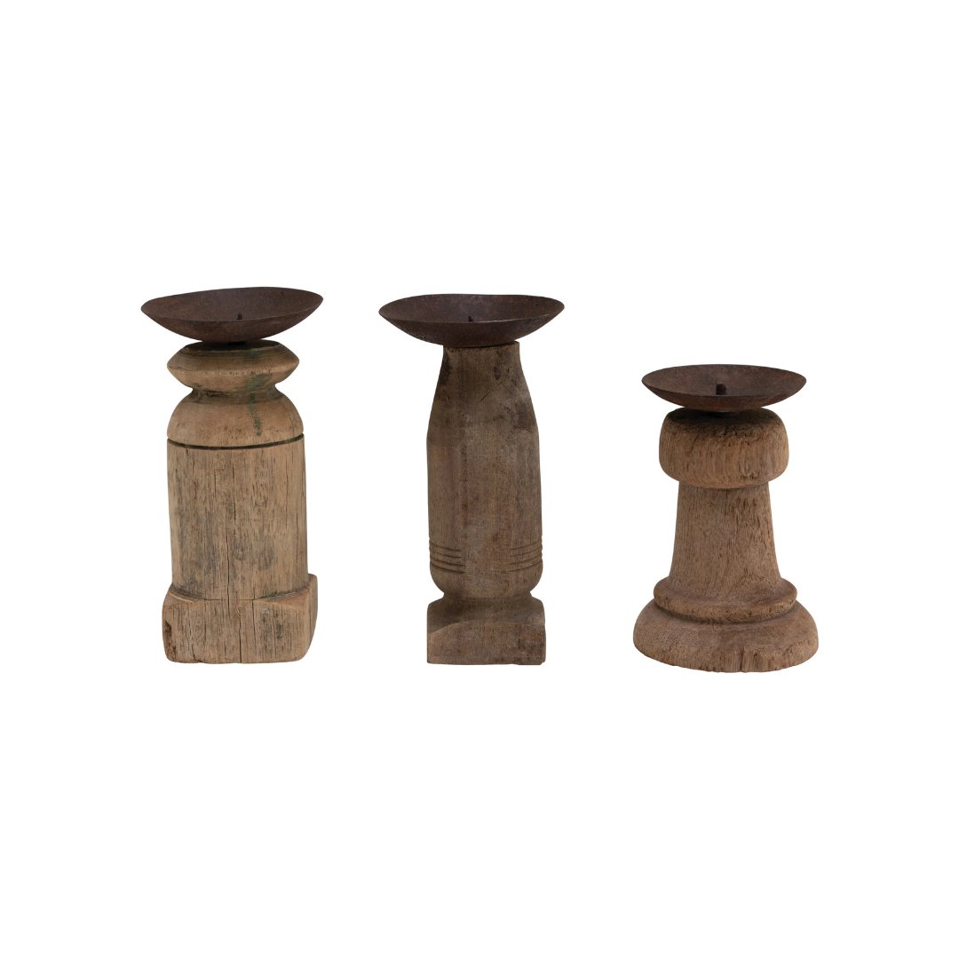 Lumi Hand Carved Candle Holder - Candle Holders - Hello Norden