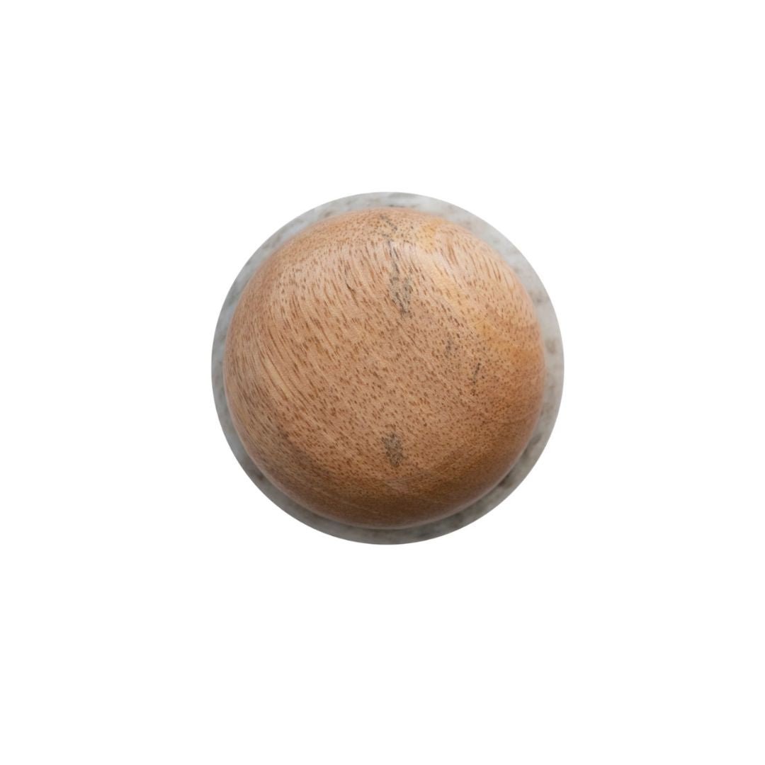 Marble Container with Wood Lid - Kitchen & Dining - Hello Norden