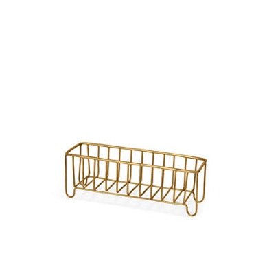 Narrow Brass Wire Basket - Baskets & Storage - Hello Norden