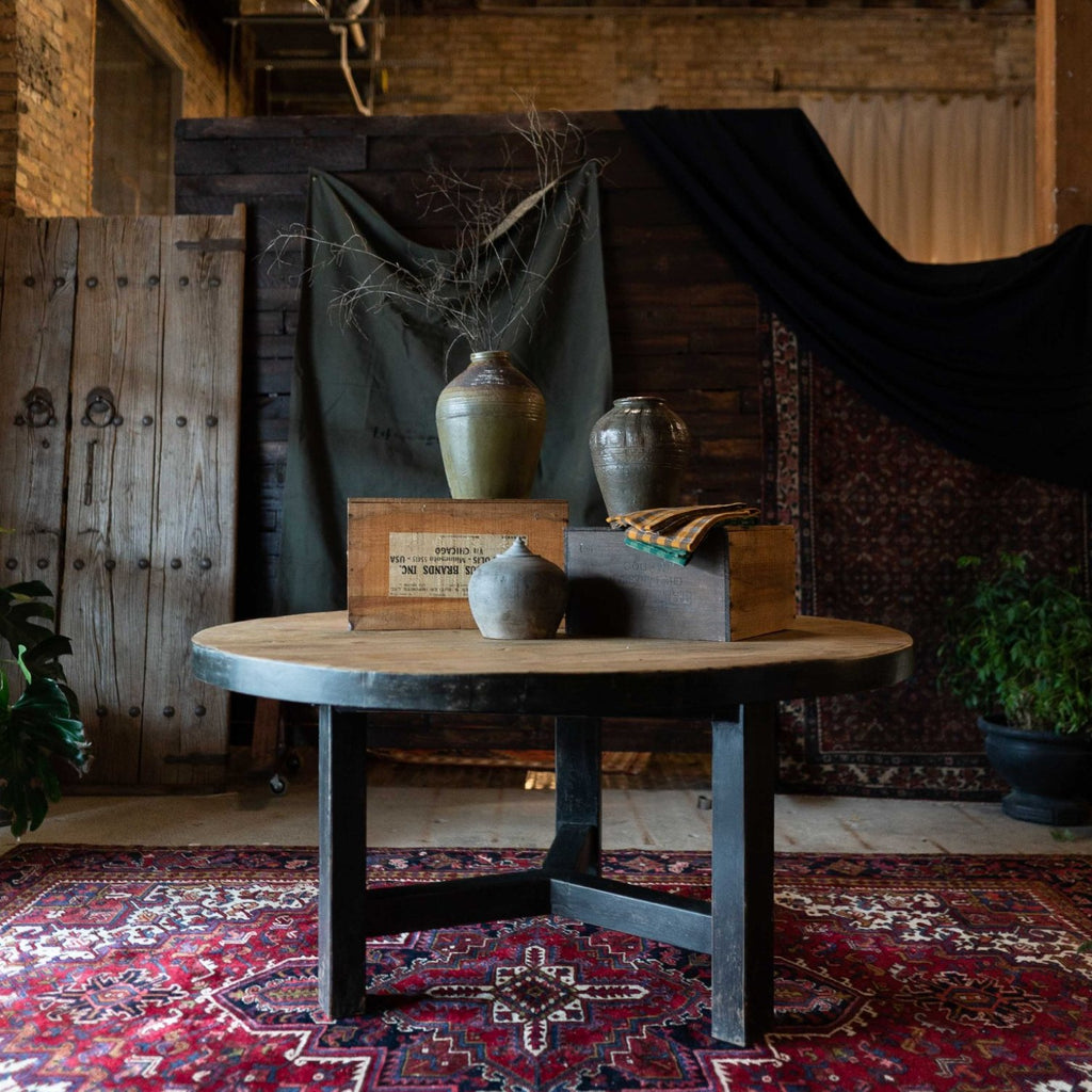 Oslo Reclaimed Wood Round Dining Table - Tables - Hello Norden