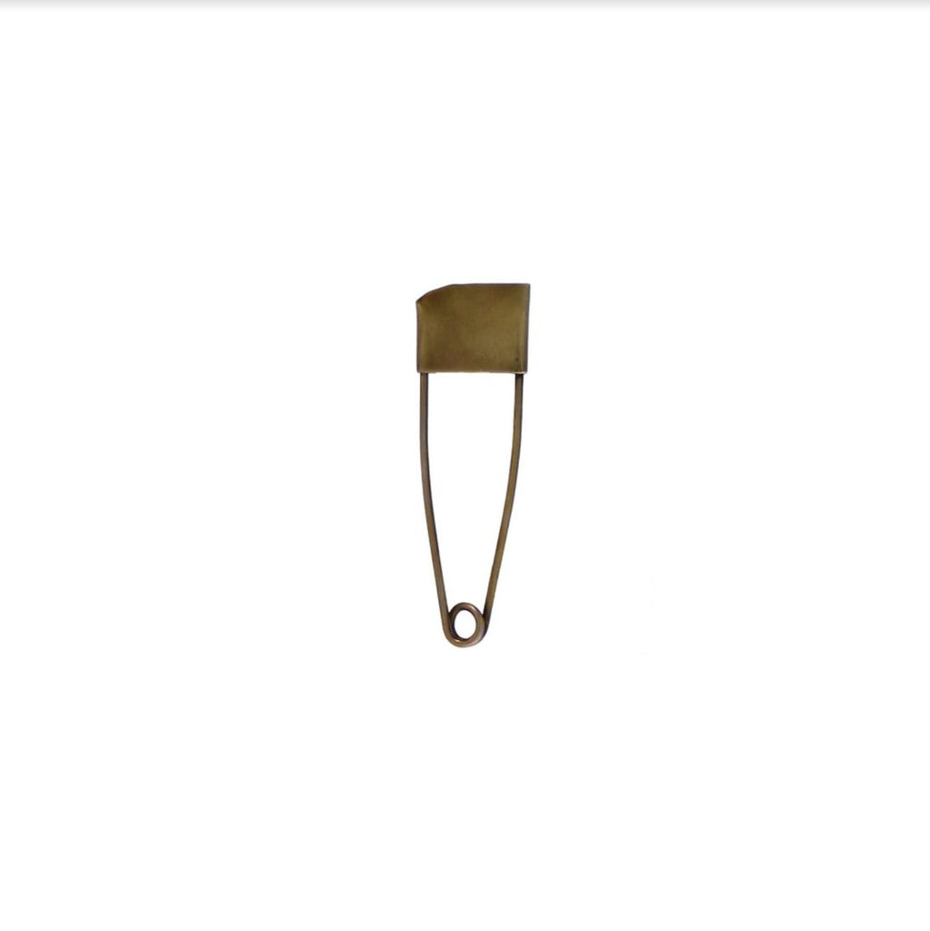 Patinaed Brass Safety Pin - Decorative Objects - Hello Norden