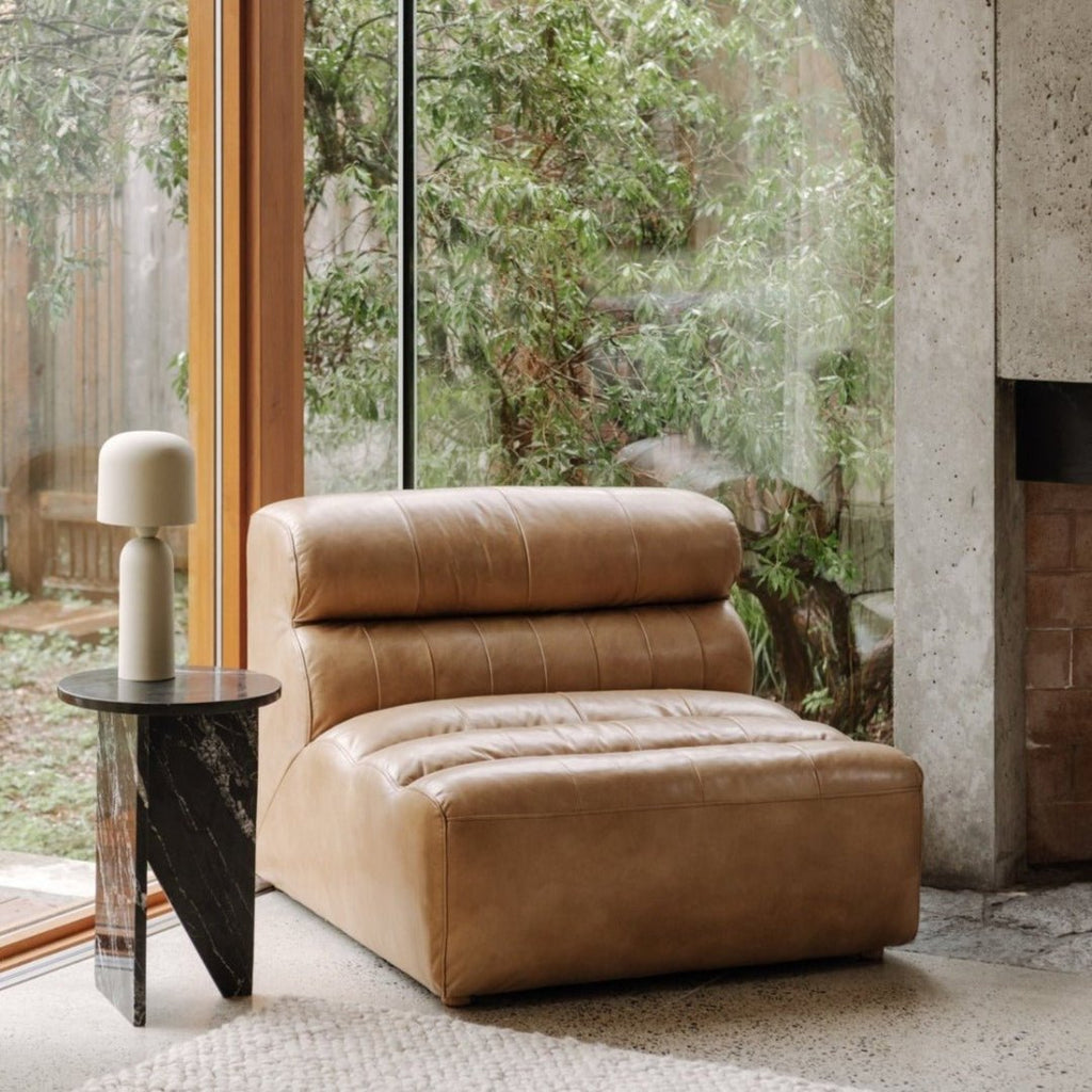 Rainor Leather Slipper Chair - Slipper Chairs - Hello Norden