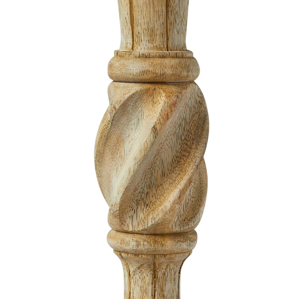 Rayna Hand-Carved Mango Wood Taper Holder - Candle Holders - Hello Norden