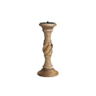 Rayna Hand-Carved Mango Wood Taper Holder - Candle Holders - Hello Norden