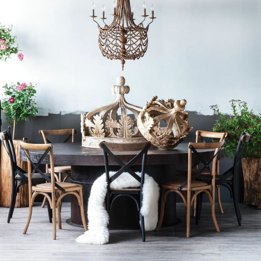 Nollie Industrial Metal Dining Table - Vintage Furniture - Hello Norden