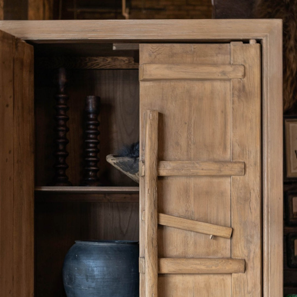Savita Reclaimed Wood Wardrobe Cabinet - Tall Cabinets - Hello Norden