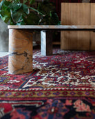 Light Brown Pink and Grey Marble Coffee Table